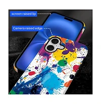 Lisen Phone Case Compatible with Apple iPhone 16, 2-Layer Durable, Color Splash
