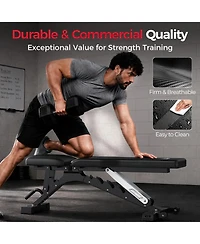 Fed Fitness Sportsroyals Weight Bench, 1300LBS Commercial Adjustable Weight Bench