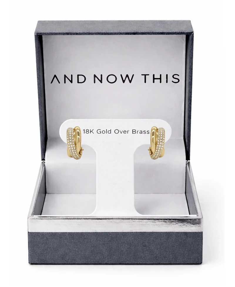 And Now This Clear Crystal Omega Hoop Earring