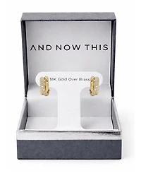 And Now This Clear Crystal Omega Hoop Earring