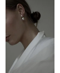 A.b. Ellie Pearl Double Drop Earrings