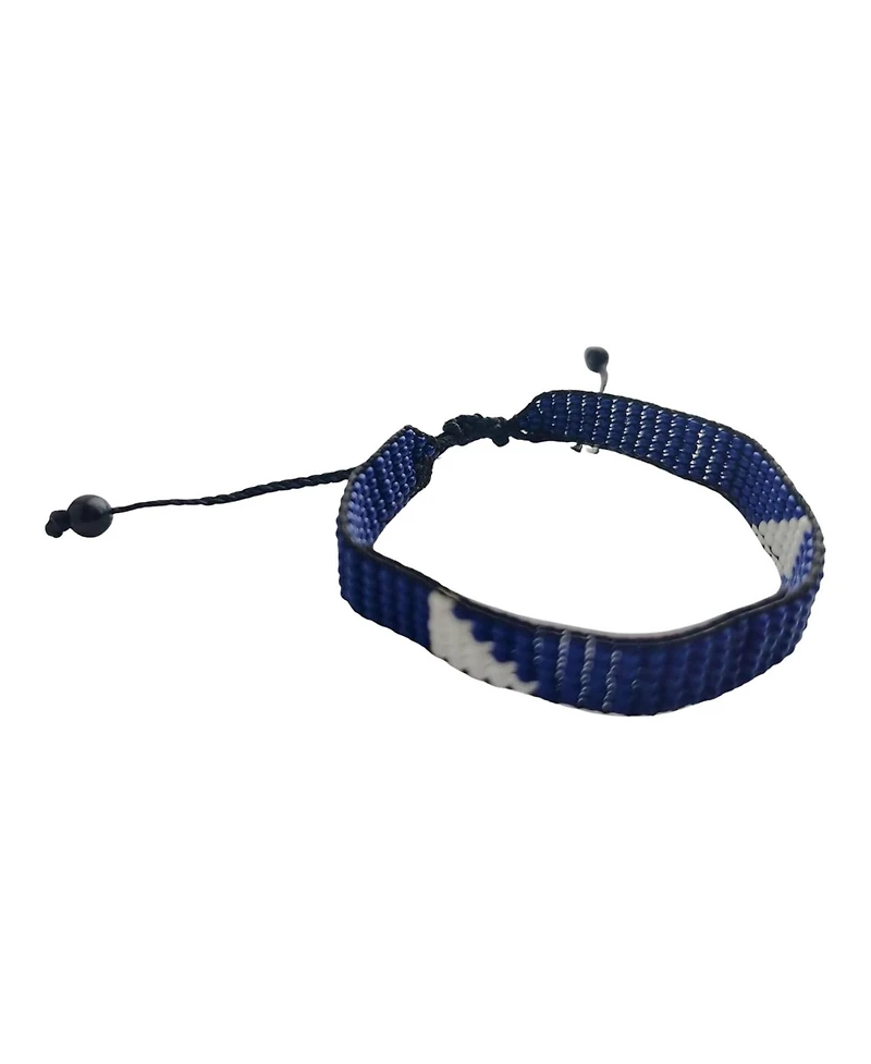 Sawa Sawa Peace and Nourishment Bracelet in Blue with White Detail