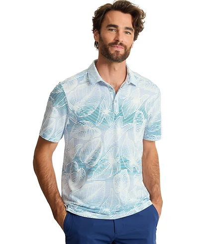 Tommy Bahama Men's Costa Wave Island Fade Striped Polo Shirt with Marlin Embroidery