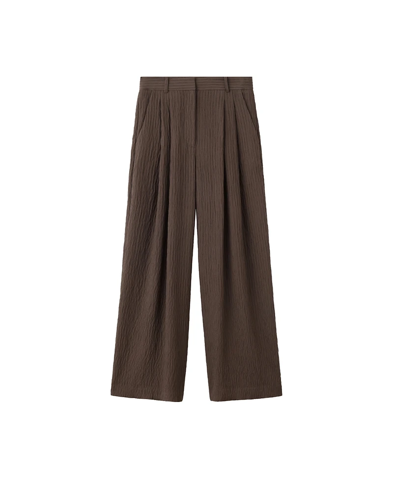 Mango Women's Wide-Leg Pleated Pants