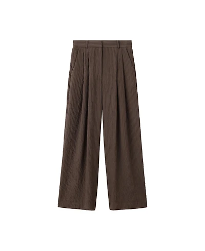 Mango Women's Wide-Leg Pleated Pants