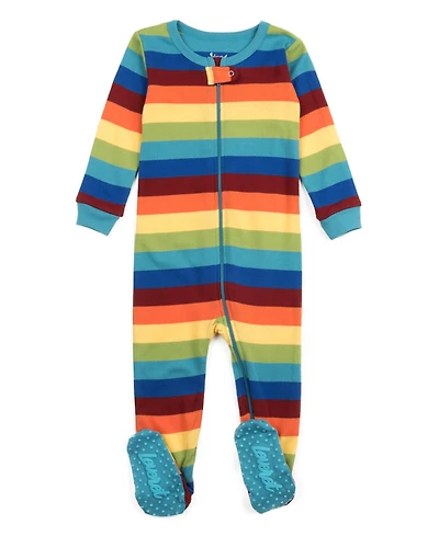 Leveret Baby Boys' and Girls' Striped Footed Long-Sleeve Pajamas, 1-Piece