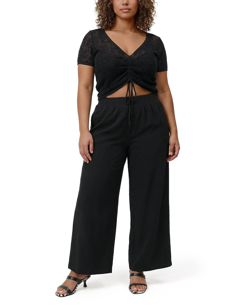Torrid Women's Plus Size High-Rise Wide-Leg Pocket Leggings