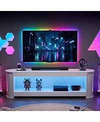 Tribesigns Tv Stand for 65 Inches, Wooden Entertainment Center with Storage