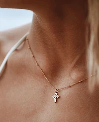 Atolea Pearl Cross Necklace