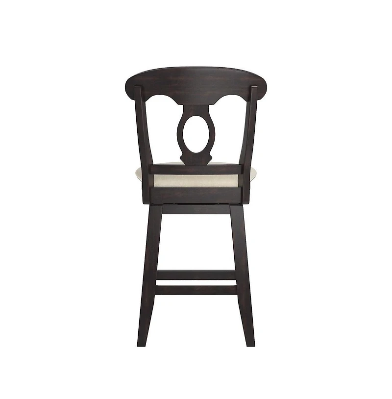 iNSPIRE Q Lea Oval Swivel Counter Stool with Linen Seat