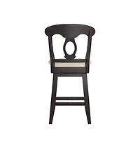 iNSPIRE Q Lea Oval Swivel Counter Stool with Linen Seat