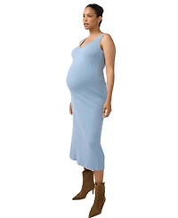 Ingrid + Isabel Maternity Nursing Ribbed Midi Dress