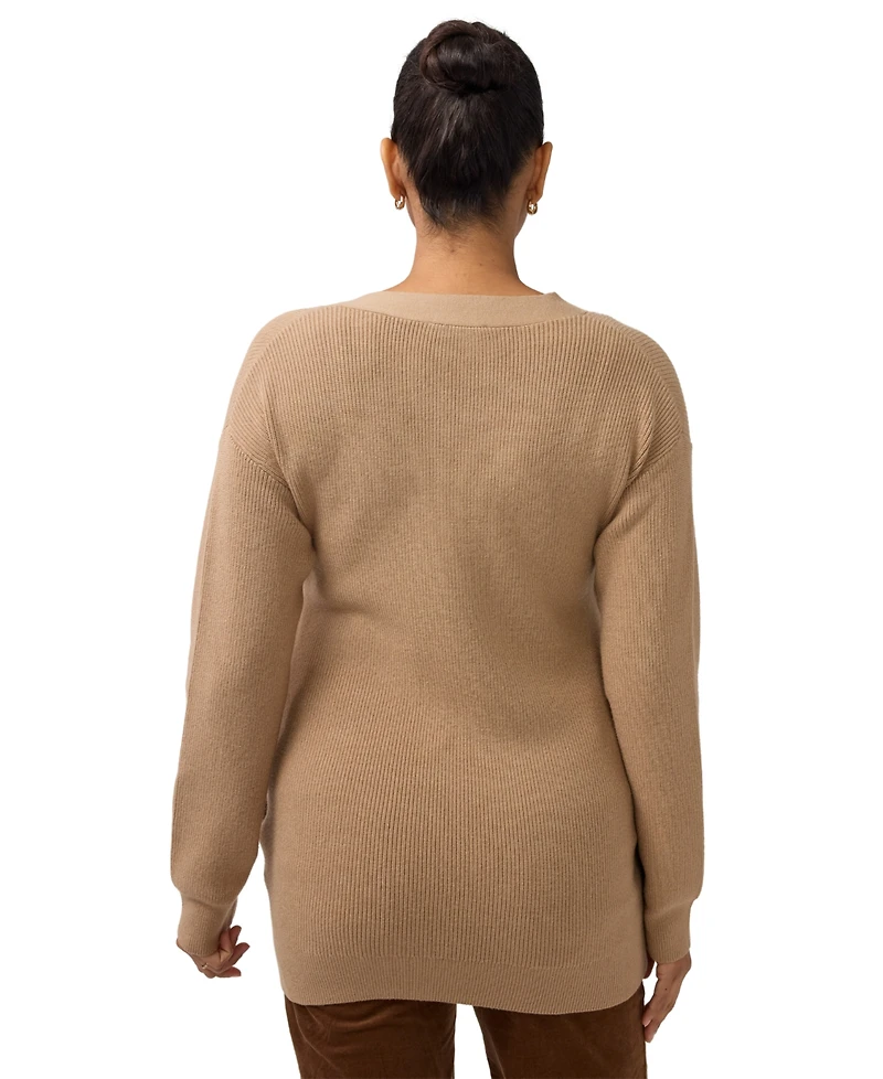 Ingrid + Isabel Women's Ribbed Knit Crossover Nursing Cardigan