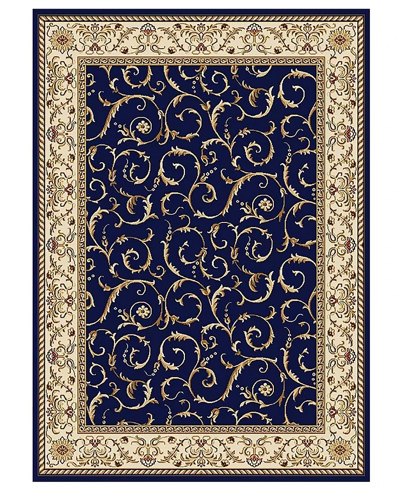 Closeout! Km Home 1599/1550/Navy Pesaro Blue 3'3" x 4'11" Area Rug