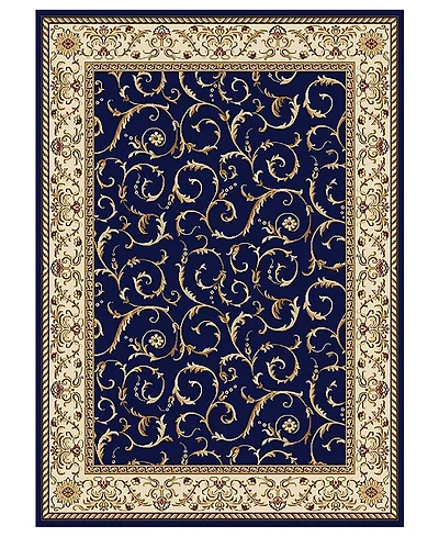 Closeout! Km Home 1599/1550/Navy Pesaro Blue 3'3" x 4'11" Area Rug