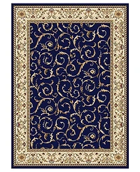 Closeout! Km Home 1599/1550/Navy Pesaro Blue 3'3" x 4'11" Area Rug