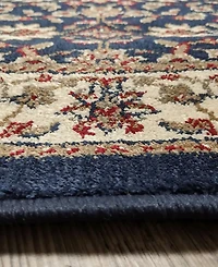 Closeout! Km Home 1592/1080/Navy Pesaro Blue 3'3" x 4'11" Area Rug