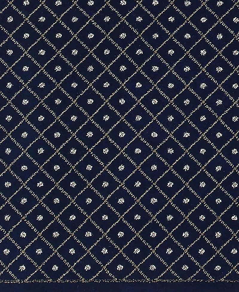 Closeout! Km Home 782/1310/Navy Pesaro Blue 3'3" x 4'11" Area Rug