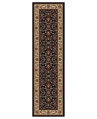 Closeout! Km Home 1596/1314/Black Pesaro Black 2'2" x 7'7" Runner Rug