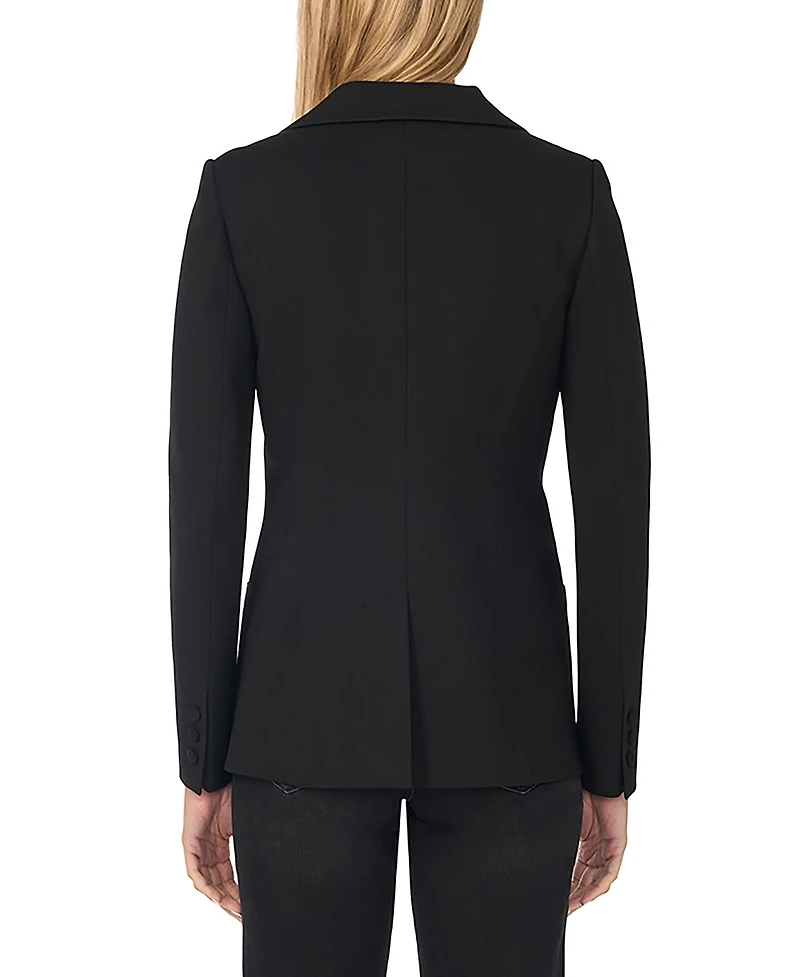 CeCe Women's Stretch Single-Breasted Blazer With Patch Pockets