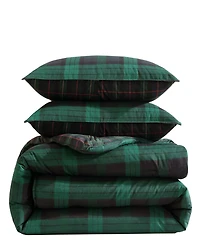 Eddie Bauer Woodland Tartan Green Duvet Cover Set