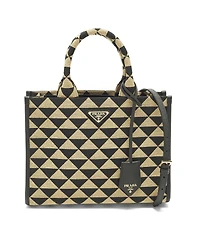 Pre-Owned Prada Women's Symbole Small Embroidered Fabric Tote Bag