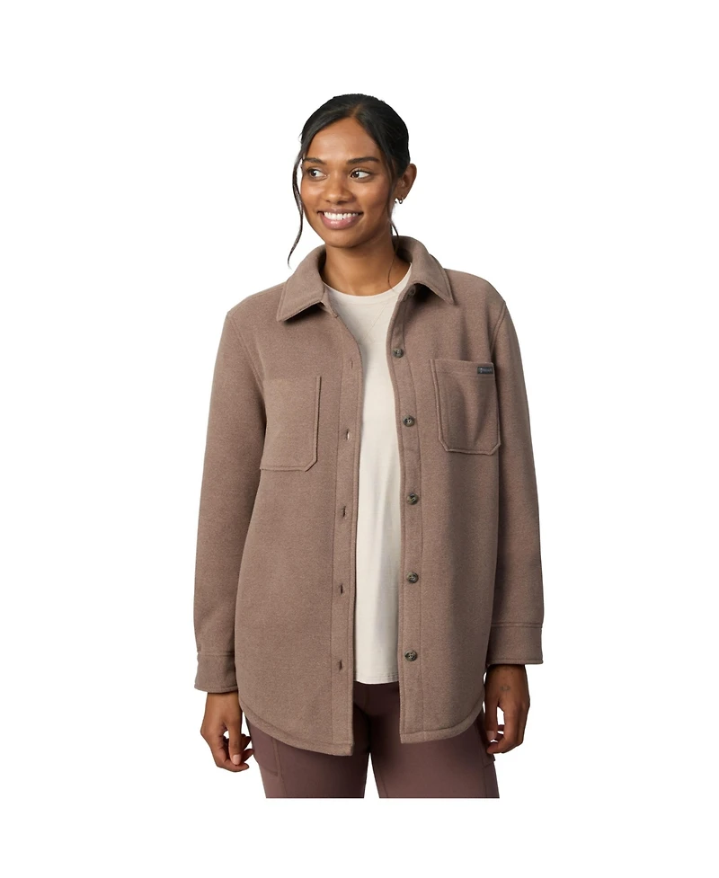 Free Country Women's Tundra Sherpa-Lined Double-Faced Fleece Shirt Jacket