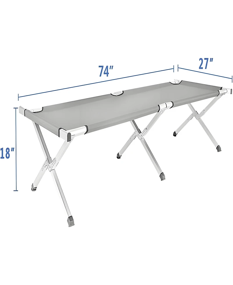 Sevorley Portable Folding Camping Cot with Aluminum Frame, Oxford Fabric and Carry Bag for Travel and Guest Use