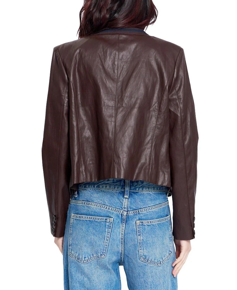 Central Park West Women's Hazel Ribbed Trim Jacket
