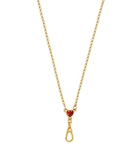 Fable England Gold Love Heart Clasp Chain Necklace