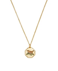 Fable England Wren and Blackberry Necklace in Gold