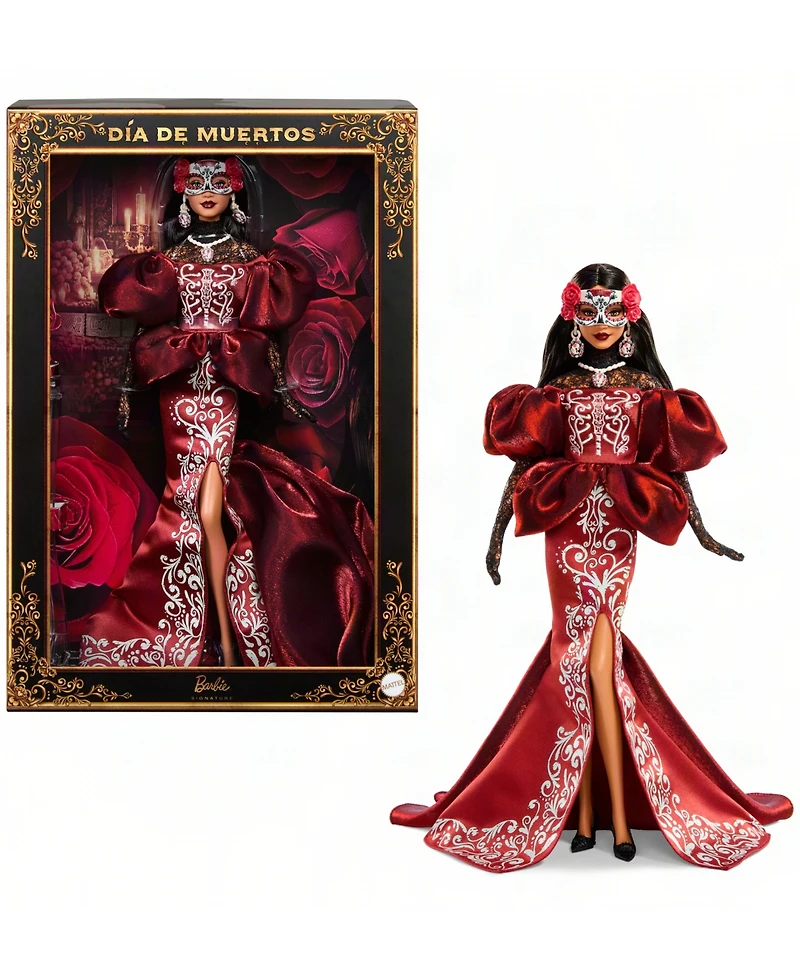 Barbie 2026 Dia De Muertos Collectible Doll with Satin Mermaid Dress and Removable Mask, Ages 6+