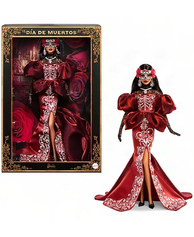 Barbie 2026 Dia De Muertos Collectible Doll with Satin Mermaid Dress and Removable Mask, Ages 6+