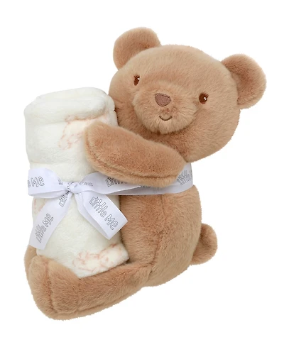 Little Me Baby Faux Fur Plush Bear and Blanket, 2-Piece Set