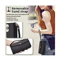Artudatech Crossbody Strap Wallet Case for iPhone 12-17
