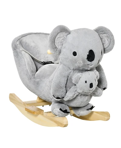 Glintex Rocking Koala with Realistic Sounds, Poplar Wood, 99 lbs Capacity, Ages 18-36 Months
