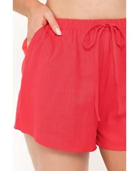 Petal and Pup Women's Karly Boat Neckline Tiered Short-Sleeve Top Shorts, 2-Piece Set