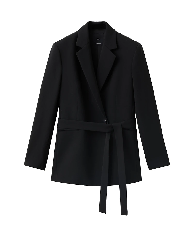 Mango Women's Double-Breasted Belted Blazer