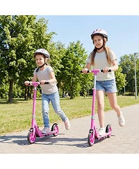 Glintex Adjustable-Height Folding Aluminum Alloy Kick Scooter, 220 lb Capacity, Ages 8+