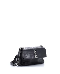 Pre-Owned Saint Laurent Small West Hollywood Shoulder Bag Embossed Leather