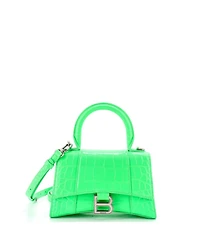 Pre-Owned Balenciaga Xs Hourglass Top Handle Bag Embossed Leather