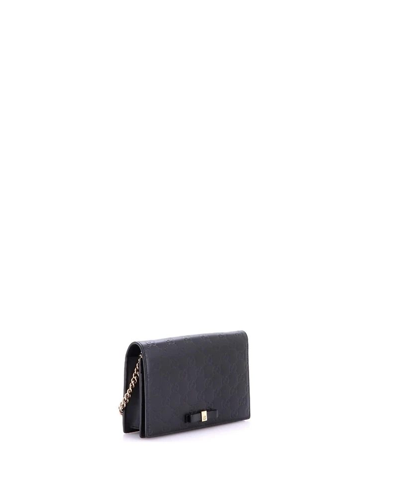 Pre-Owned Gucci Signature Wallet on Chain Guccissima Leather
