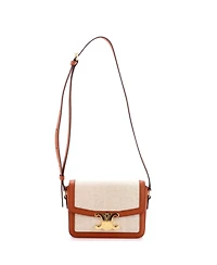 Pre-Owned Celine Teen Triomphe Shoulder Bag Canvas with Leather
