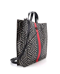 Pre-Owned Gucci Caleido Convertible Coated Canvas Laptop-Compatible Tote, 14"W x 15"H x 1.5"D