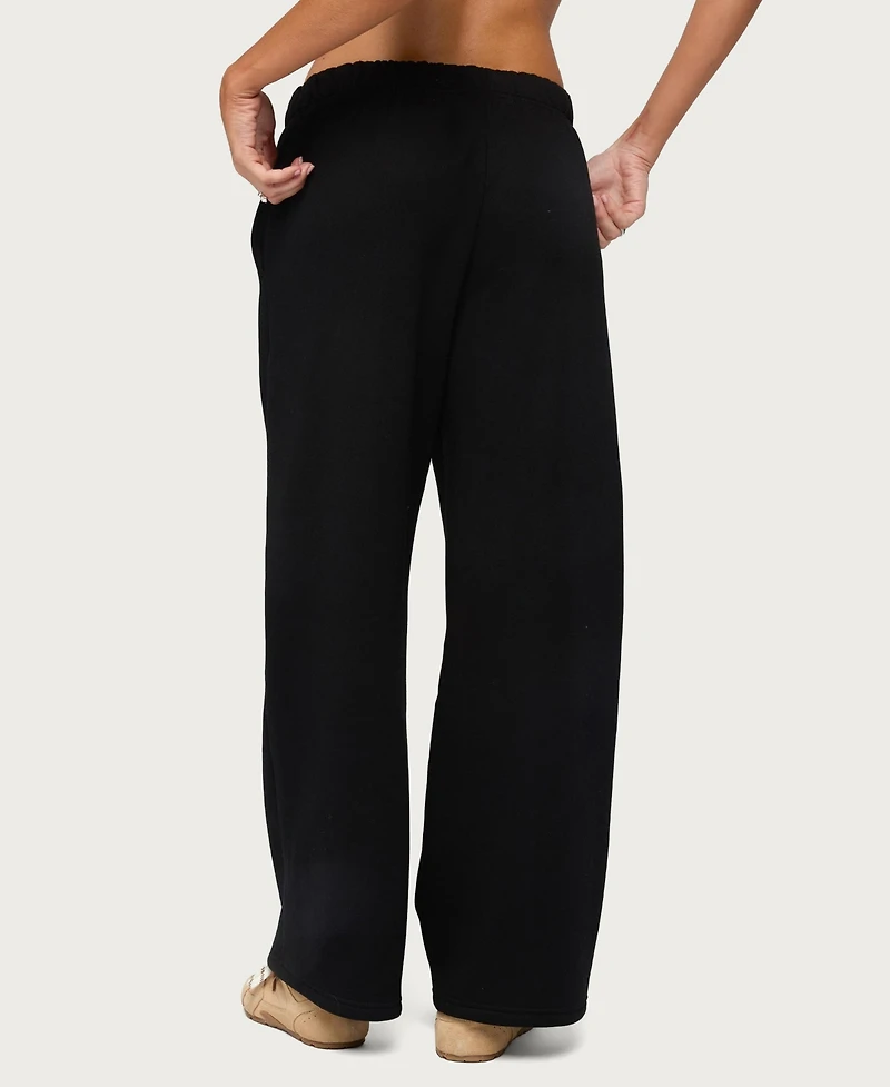 Edikted Women's Basic Girl Wide Leg Sweatpants