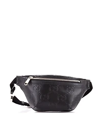 Pre-Owned Gucci Small Gg Embossed Perforated-Leather Adjustable-Strap Belt Bag