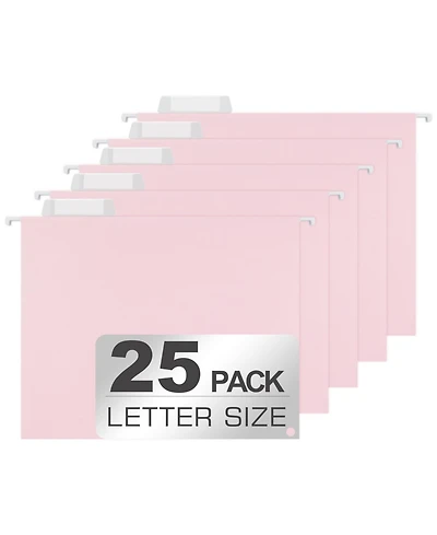 Danrong 25 Packs Hanging File Folders Assorted Colors Letter 15 Cut Tabs Expandable Organizer
