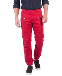 Level 7 Men's Vibes Collection Moto Slim-Straight Jogger Pants