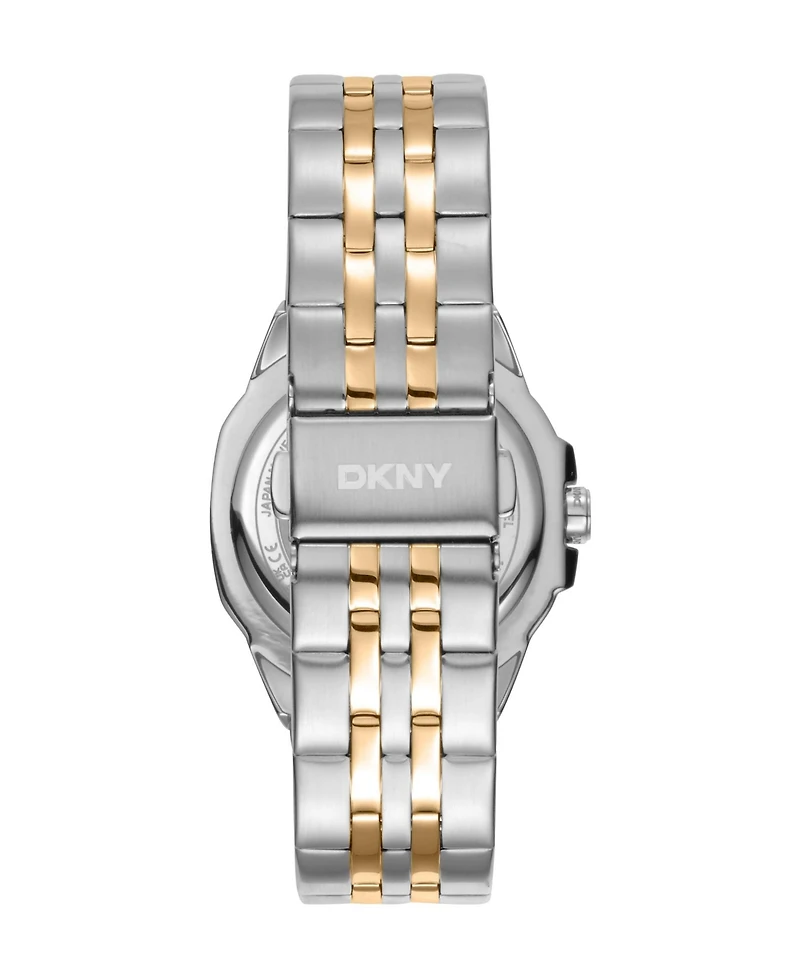 Dkny Women's Logo Quartz Two Tone Stainless Steel Bracelet Watch
