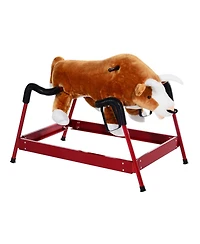 Glintex Spring Rocking Bull With Realistic Sounds, 39.25"L, 132-lb Capacity, Ages 3 and Up
